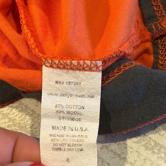 Daily Threads Boys Orange & Gray Distressed Hem Short Sleeve T-Shirt: Size 4 - Picture 5 of 6